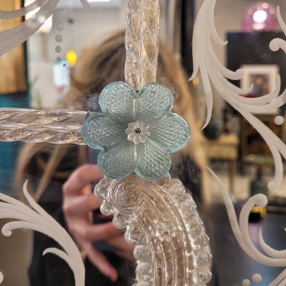 Image 1 of Espejo En Cristal De Murano, Grabado Al Ácido, Ongaro E Fuga, S. XX – Italia