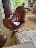 Fauteuil pivotant vintage Enrico Walles pour Romefa 1960