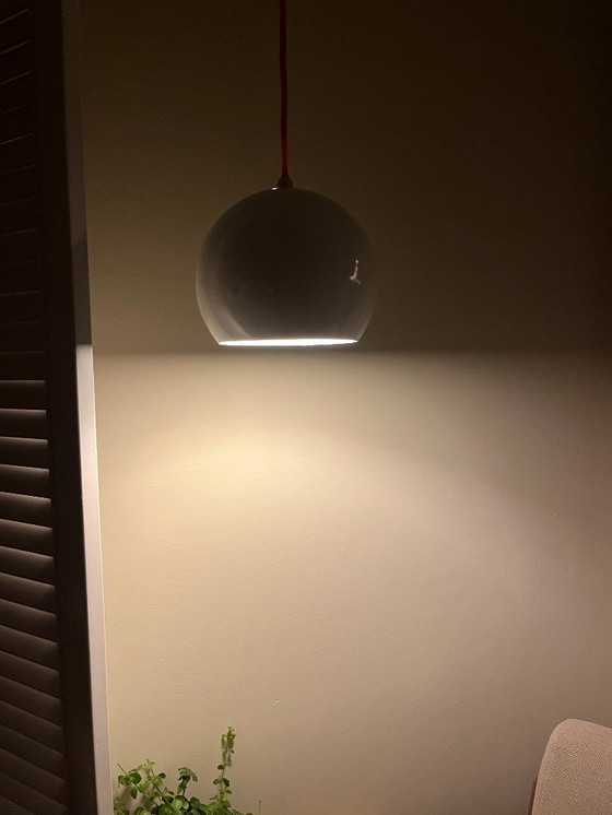 Image 1 of Vintage Louis Poulsen Topan stijl hanglampenset van 2 - Deense designlamp