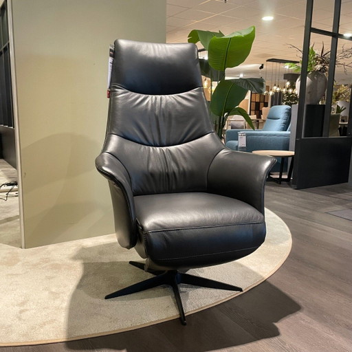 Dutchz 2200 Großes elektrisches Lederpolohemd Anthrazit – INHOUSE, fauteuils, Leather, Calfskin