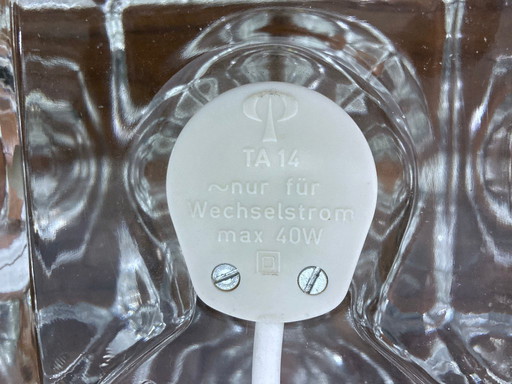 2 light cube table lamps by Peill & Putzler, 1970s design