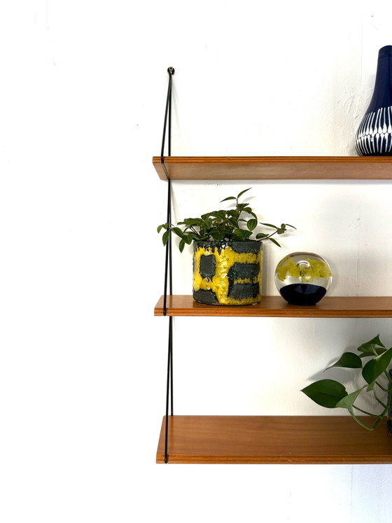 Vintage beech wood shelving unit, WHB Germany ‘60, Metal, Brown (photo 4 of 9)