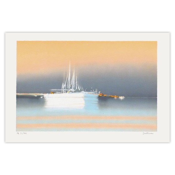 Image 1 of Pierre DOUTRELEAU Petit matin Signierte Lithografie 1990
