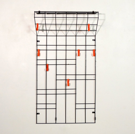 Wire Coat Rack by Karl Fichtel for Drahtwerke Erlau Vintage 1950s