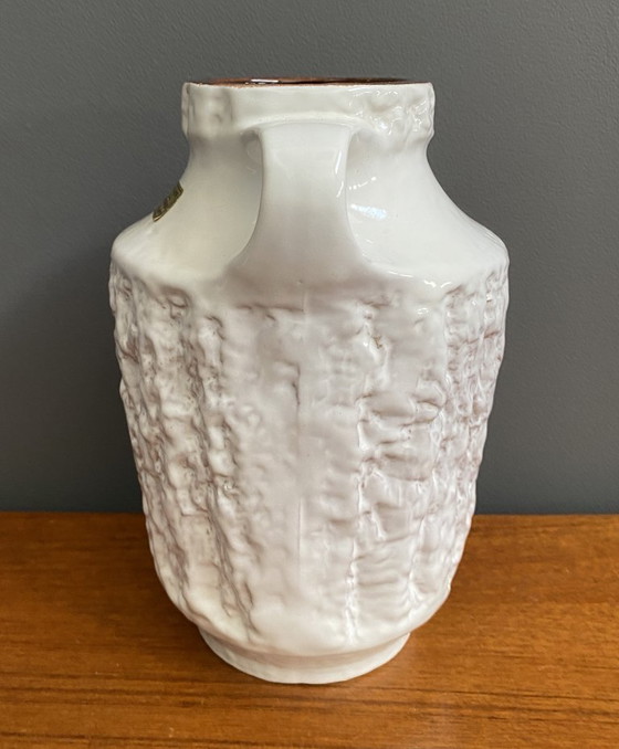 Image 1 of White fat lava vase by Carstens West Germany model 222-20 1970s