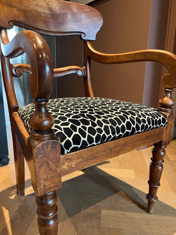 Antieke Regency Style Desk Chair – Dining chairs, Textile, Wood (photo 5 of 8)