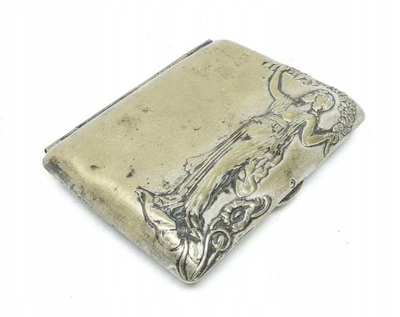 Early 20th Century Art Nouveau Cigarette Case, France, Decorative Objects, Metal, Silver (photo 2 of 14)