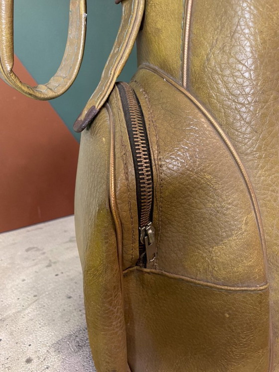 Image 1 of Borsa da golf vintage in similpelle invecchiata