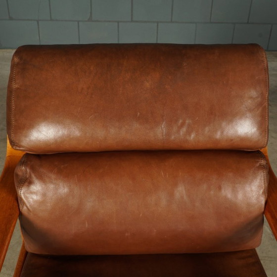 Image 1 of Fauteuil vintage en cuir – L. Olsen & Søn – Møbelfabrik K/S – 1960