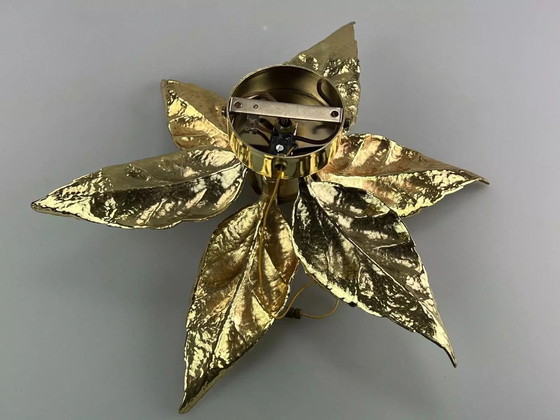 Image 1 of Lampada da parete anni &#39;60 e &#39;70 Willy Daro luci massicce in ottone