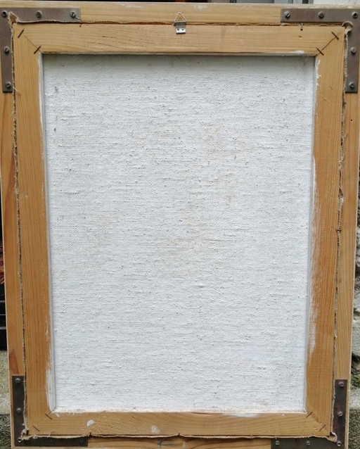 Maria en Jesus Icoon Grieks Olieverf op Doek 40 x 50 cm