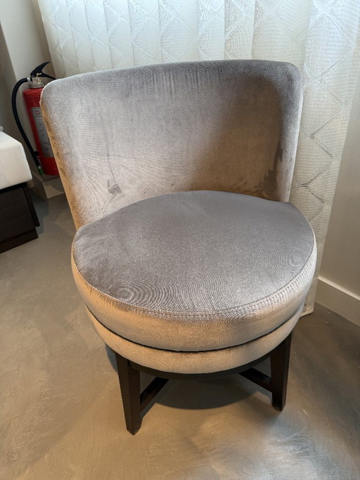 4 Dining Armchairs Manufacturer Keijser & Co Model Nolita – eetkamerstoelen, Velvet, Wood