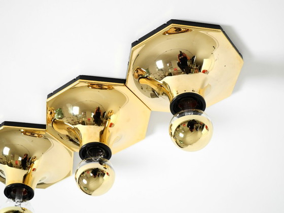 Image 1 of Conjunto de tres preciosas lámparas de pared o techo de los años 70 diseñadas por Motoko Ishii para Staff Leuchten.