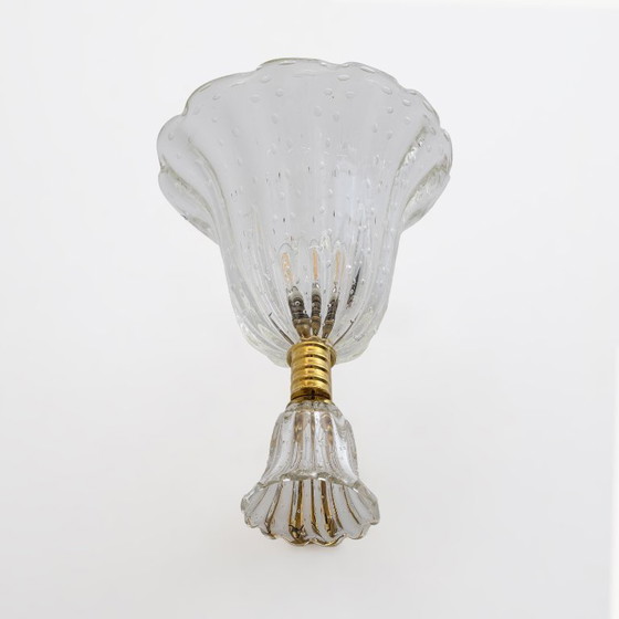 Image 1 of Barovier & Toso, stile Art Déco in ottone e vetro di Murano