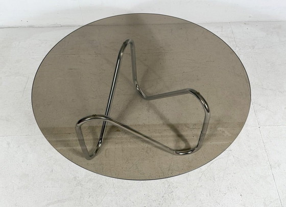 Image 1 of Französischer Stahlrohr Coffee Table/Couchtisch, der 1970er Jahre