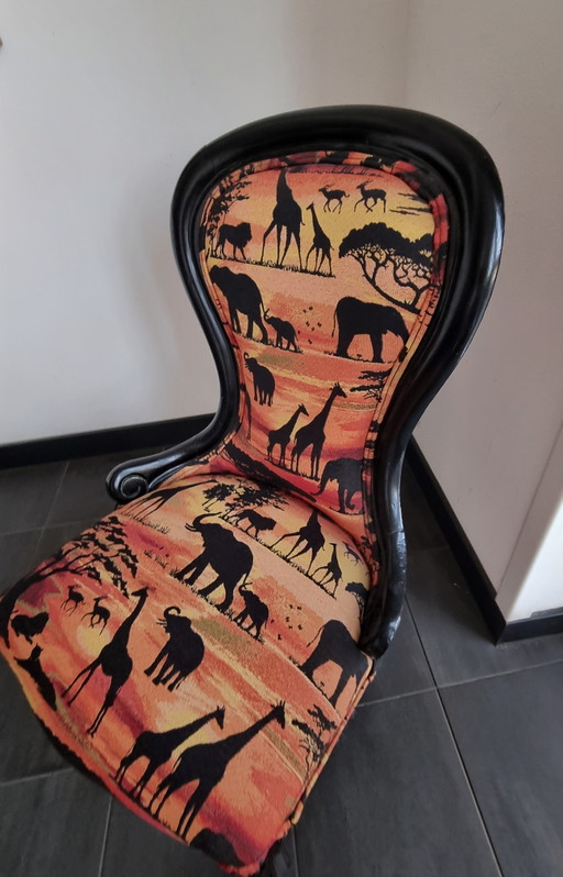 Chaise à tricoter – eetkamerstoelen, Textile, Wood
