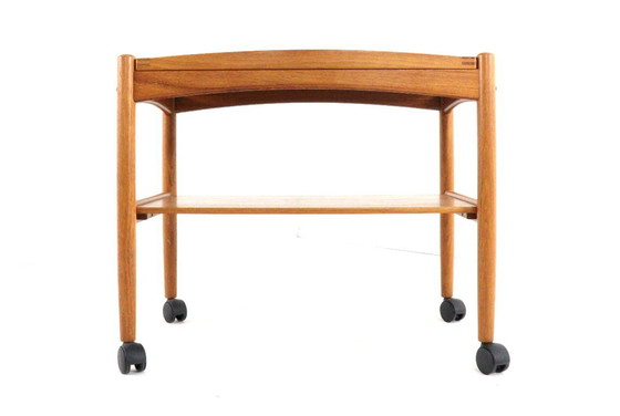 Image 1 of Poul Hundevad trolley met los dienblad Deens vintage