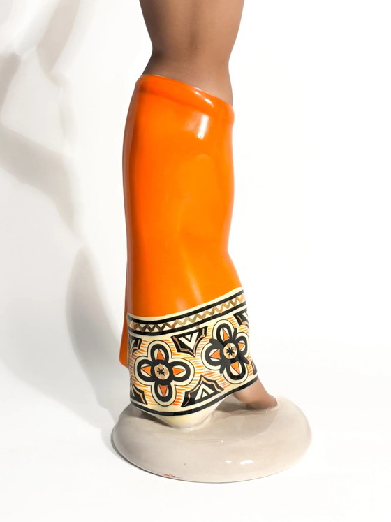 Art Deco Ceramic Sculpture "Dihula" by C.I.A. Manna, 1940s (photo 9 of 13)