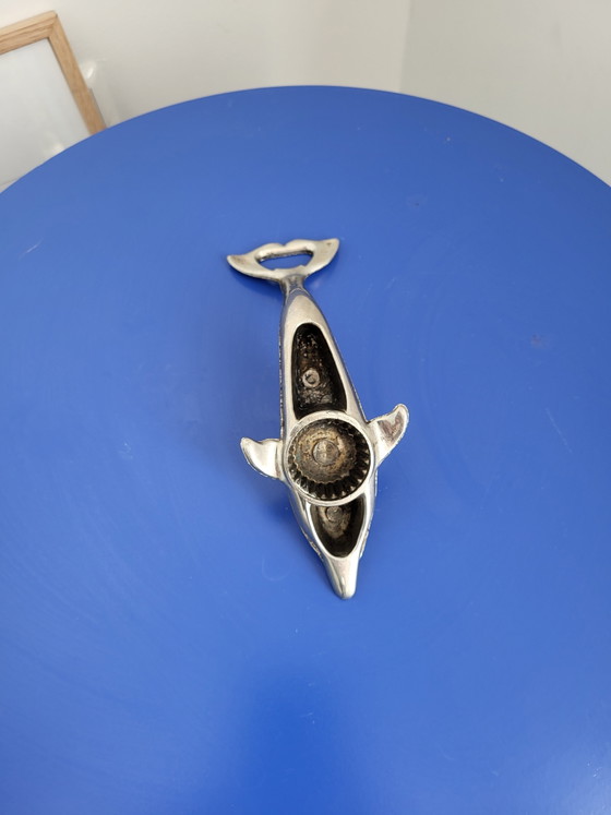 Vintage Bottle Opener in the Shape of a Dolphin – Table accessories, Metal (photo 4 of 5)