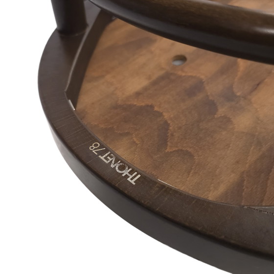 Image 1 of Silla Thonet 209 P Nogal, Madera Curvada, Tela Original Marrón | Silla