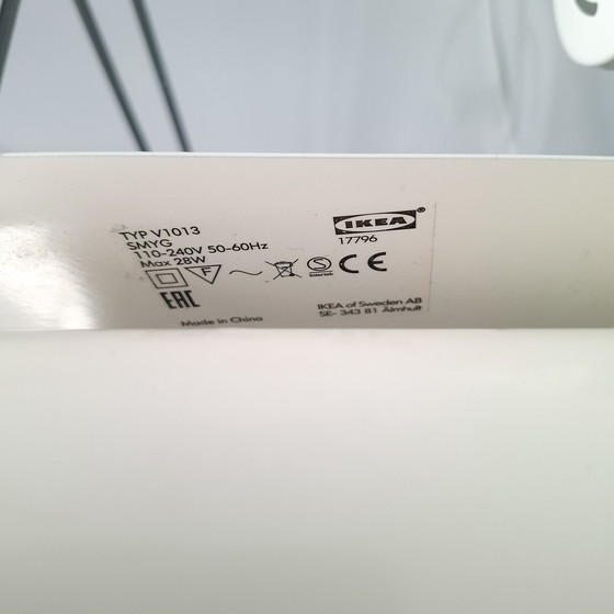 Image 1 of 2x vintage wall lamp Ikea Smyg V1013 white 90s
