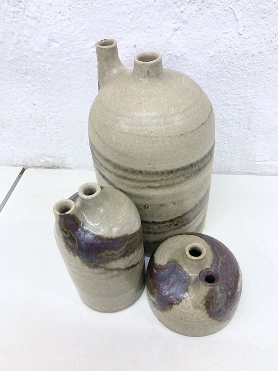 Image 1 of 3 Studio Pottery Vases by Mobach Netherlands Design Joke Stroes 80s