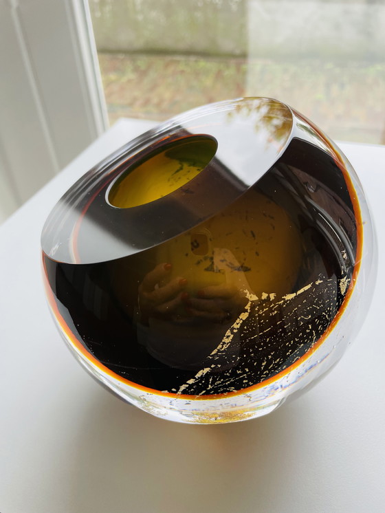 Image 1 of Objet en verre unique « MOCCA » de George Broft