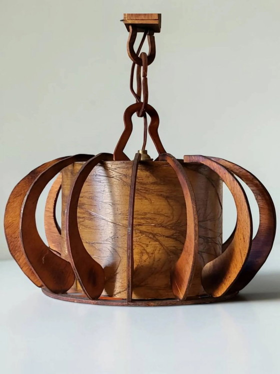 Lámpara Colgante Escandinava Años 70 – Lámparas colgantes, Wood, Organic Modern (photo 7 of 7)