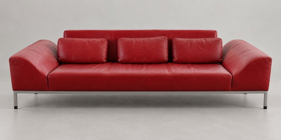 Canapé design De Sede 3 places en cuir rouge – Canapés 3 places (photo 5 of 5)