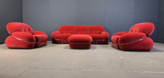 Image 1 of Ensemble de canapés « Okay » de style moderne du milieu du siècle, par Adriano Piazzesi, années 1970