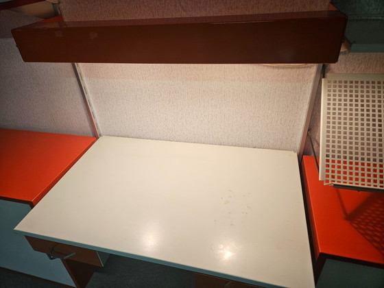 Zeldzaam Groot Pilastro Wandsysteem (Tjerk Reijenga) – Jaren 60 – Oranje/Wit – Prachtige Opstelling (photo 9 of 15)