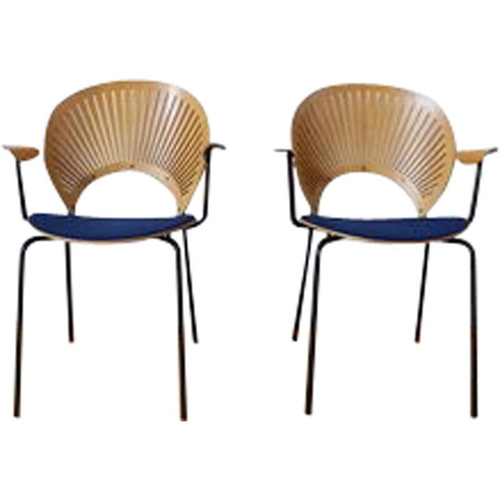 Image 1 of Pair of vintage Danish desk armchairs by Nanna Ditzel, 1950s