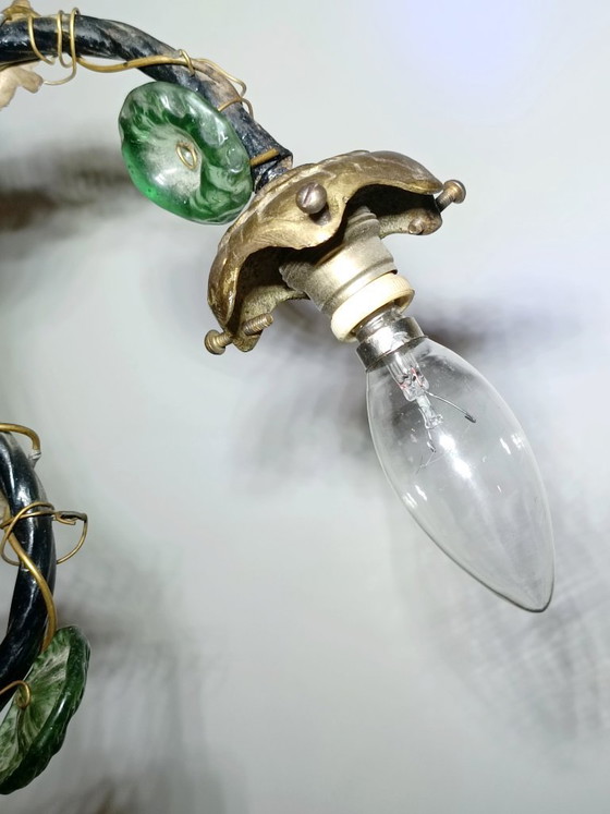 Image 1 of Lampe sculpturale Grappe de raisins verre de Murano 1960s