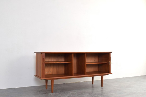 Image 1 of Mid-Century Danish Teak Tambour Sideboard, 1960s
