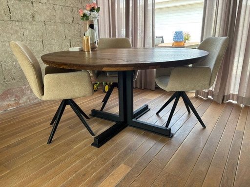 Qliv Cross Eettafel 145cm rond
