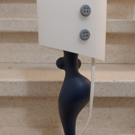 Ruggiu Italianen tablelamp Lady Silhouette, Verlichting, Metaal, Kunststof, Blauw (foto 5 van 7)