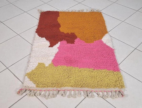Image 1 of Alfombra Beni Ourain de auténtica lana natural, 2/3 m