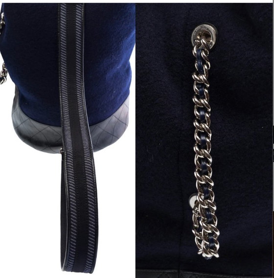 Image 1 of Borsa CHANEL in Lain Bleu Marine - 103259