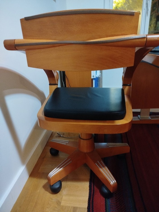 Image 1 of Luxury Wooden Desk + Chair Massimo Scolari Giorgetti, Italia1990