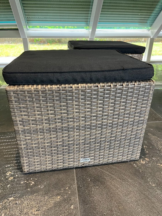 Image 1 of 2x lounge chair + 2x footstool Garden Collections