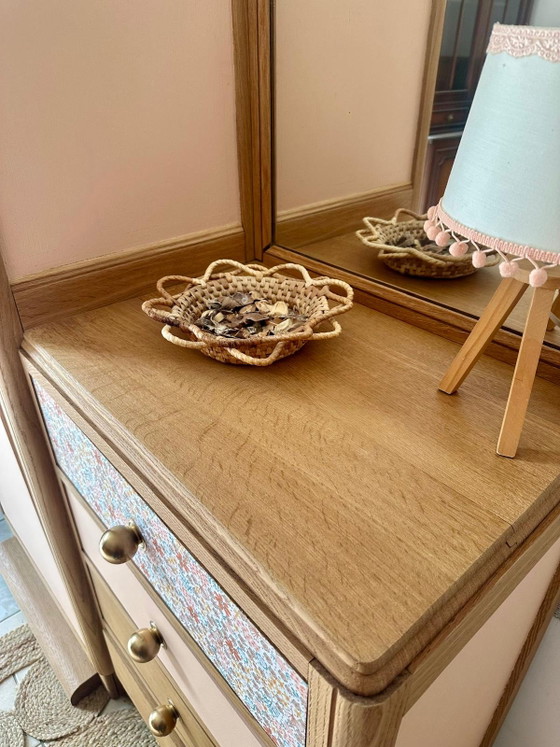 Asymmetrische Vintage Kledingkast, Hout & Poederroze – Kledingkasten, Wood (photo 8 of 9)