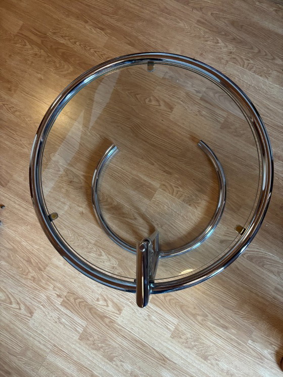 Image 1 of ClassiConAdjustable Table E 1027 side table Ø52 clear glass