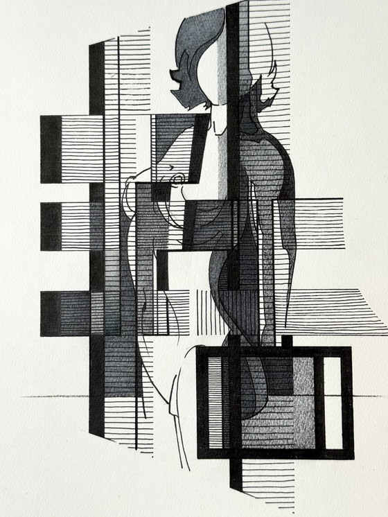 Image 1 of Eugène Eechaut (1928-2019) - 4 works, ink on paper 1982-1984