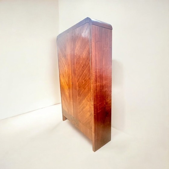 Image 1 of Armoire/vestiaire Art Déco - fabriquée en Allemagne dans les années 1930, rangement élégant pour vêtements longs