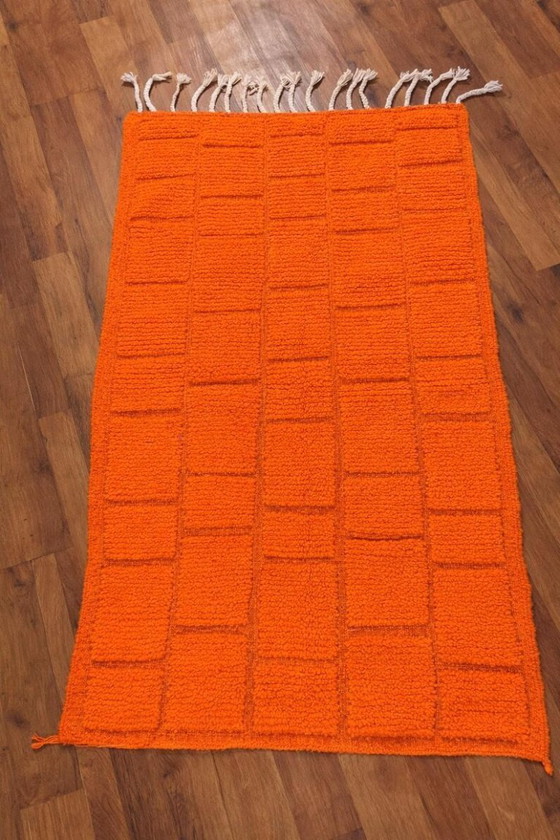 Image 1 of Tappeto arancione fatto a mano, 250 cm x 150 cm