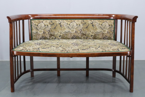 Image 1 of Josef Hoffmann Variation of Art Nouveau "Fledermaus" Sofa
