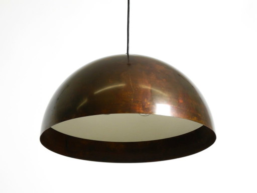Rare Original 1960s Large Space Age Pendant Lamp with Copper Shade by Beisl Leuchten
