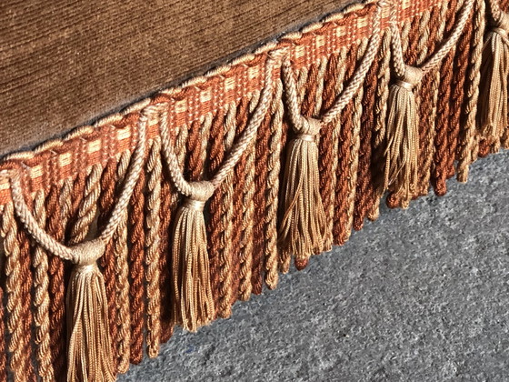 Image 1 of Divano vintage a 3 posti in velluto marrone - anni '60/'70