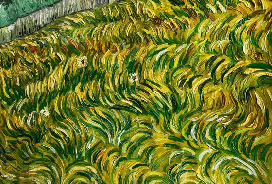 Image 1 of Vincent van Gogh – Landscape behind St. Paul's Hospital - Hand-painted interpretation | Oil on canvas (rolled up)