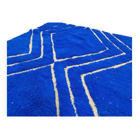 Tappeto marocchino blu decorato 250cm x 150cm – Tappeti, Wool, Modern (photo 2 of 9)